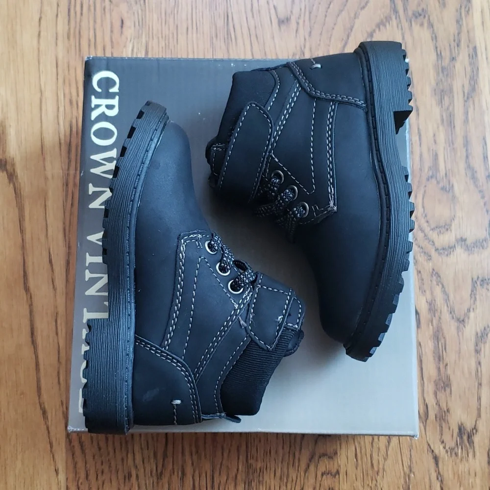 NIB Kids Lil Leon Boot Black Crown Vintage Size 6 Toddler